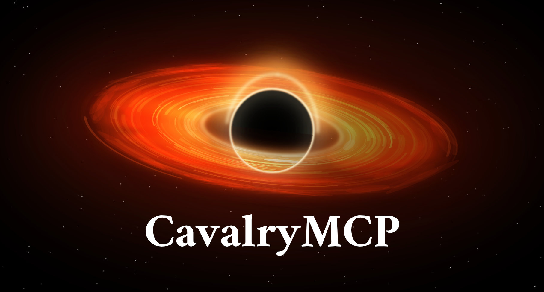 An artistic rendering of a black hole with an accretion disk, created with Cavalry